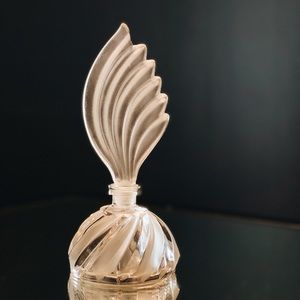 Vintage Crystal Glass Deco Style Perfume Bottle